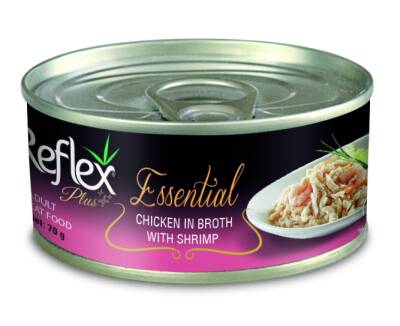 Reflex Plus Essentıal Tavuk Parçalı Ve Karidesli Et Suyu İçinde Yetişkin Kedi Maması 70 Gr - 1