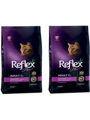 Reflex Plus Gourmet Renkli Taneli Tavuk Etli 1,5 kg Yetişkin Kedi Maması (2 Adet) - 1