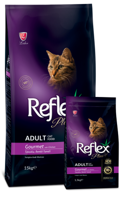 Reflex Plus Gourmet Renkli Taneli Tavuk Etli 1,5 kg Yetişkin Kedi Maması - 1