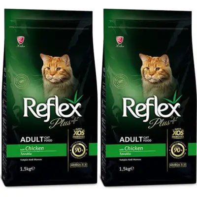 Reflex Plus Tavuklu Yetişkin Kedi Maması 1,5 kg (2 Adet) - 1