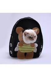 Arı Figürlü Kedi Köpek Sırt Taşıma Çantası (Siyah) - BONYBON