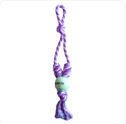 Bg Pet Evcil Hayvan Örgü İpi Ve Diş Kaşıma Oyun Topu 45 cm (Sütlü Kahve) - BG PET