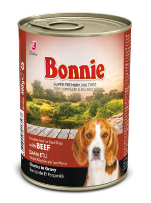 Bonnie Dana Etli Yetişkin Köpek Konservesi 400 gr (12 Adet) - 1