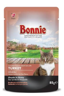 Bonnie Hindili Yetişkin Islak Kedi Maması 85 Gr (4 Adet) - 1