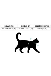 Collarspaws Kırmızı Kedi Gezdirme Gögüs Seti - 2