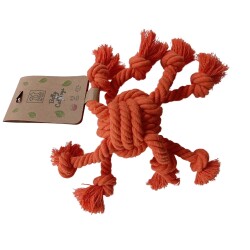 Ellie Pet Doğal Pamuklu Köpekler İçin Diş Kaşıma İpi Turuncu - ELLİE PET