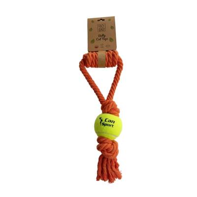 Ellie Pet Tenis Toplu Doğal Pamuklu Köpekler İçin Diş Kaşıma İpi Açık Mavi - 1