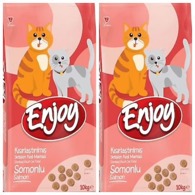 Enjoy Somonlu 10 kg Kısırlaştırılmış Yetişkin Kedi Maması (2 Adet ) - 1