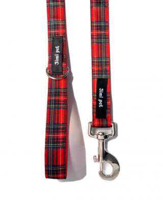 Jimi Pet Tartan Model Köpek Gezdirme Kayışı Small - JİMİ 