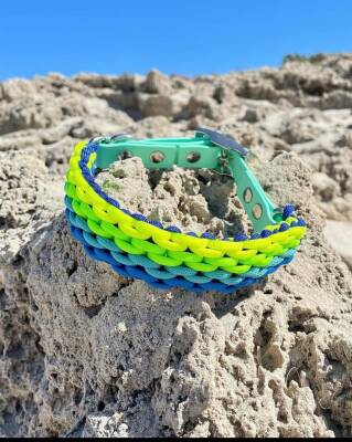 Redzill Neon Ocean Paracord Köpek Boyun Tasması (Medium) 34cm 40cm - 4