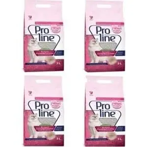 Proline Bentonit Bebek Pudralı Kedi Kumu 5 lt (4 Adet) - 1