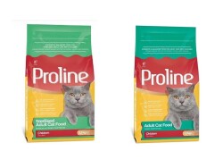 Proline Kısır Kedi Maması Ve Tavuklu Yetişkin Kedi Maması 1,2 kg (2 Adet) - PROLİNE