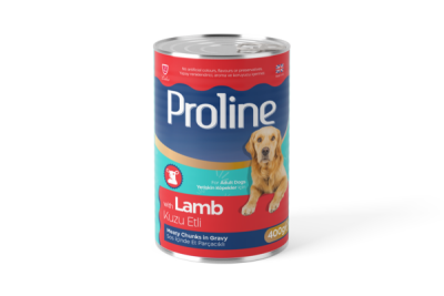 Proline Kuzu Etli Sos İçinde Et Parçacıklı Köpek Konservesi 400 Gr (12 Adet) - 1