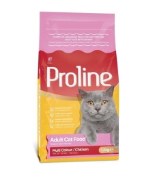Proline Renkli Taneli Tavuklu Yetişkin Kedi Maması 1.2 kg - PROLİNE