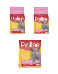 Proline Renkli Taneli Tavuklu Yetişkin Kedi Maması 1.2 kg (3 adet) - PROLİNE