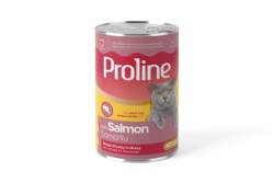 Proline Somonlu Sos İçinde Et Parçacıklı Yetişkin Kedi Konservesi 400 Gr (12 Adet) - PROLİNE