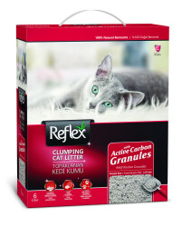 Reflex Aktif Karbon Granüllü 6 lt Topaklanan Kedi Kumu - REFLEX