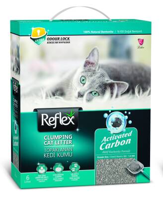 Reflex Box Granül Aktif Karbonlu Topaklanan Kedi Kumu 6 lt - 1