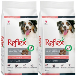 Reflex Duo Protein Somonlu Kuzu Etli Orta Ve Büyük Irk Yetişkin Köpek Maması 10 kg (2'li set) - REFLEX