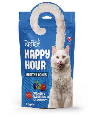 Reflex Happy Hour Healthy Bones Sağlıklı Kemikler İçin Destekleyici Kedi Ödül Maması 60 gr - 1