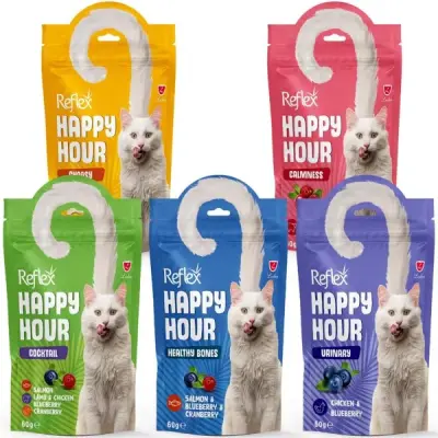 Reflex Happy Hour Karışık Destekleyici Kedi Ödül Maması 60 gr(5 Adet) - 1