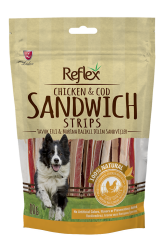 Reflex Kurutulmuş Tavuk Etli Morino Balıklı Dilim Köpek Ödülü 80 Gr (12 Adet) - REFLEX