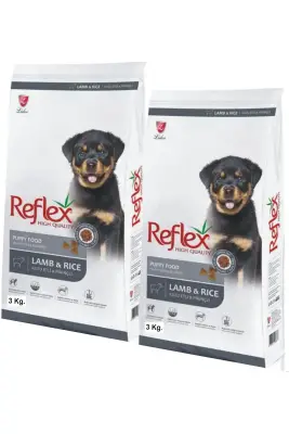 Reflex Kuzulu Pirinçli Yavru Köpek Maması 3 kg (2 Adet) - 1