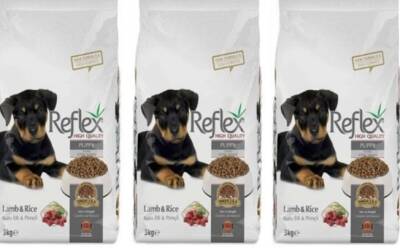 Reflex Kuzulu Ve Pirinçli Yavru Köpek Maması 3 Kg ( 3 Adet ) - 1