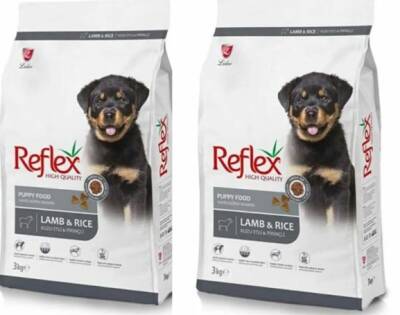 Reflex Kuzulu Ve Pirinçli Yavru Köpek Maması 3 Kg ( 2 Adet ) - 1