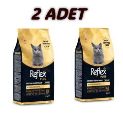Reflex Plus British Shorthair Tavuklu 8 kg Yetişkin Kedi Maması (2 Adet) - REFLEX PLUS