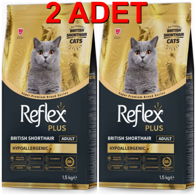 Reflex Plus British Shorthair Yetişkin Kedi Maması 1,5 Kg (2 Adet) - 1