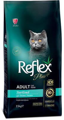 Reflex Plus Chicken Kısırlaştırılmış Yetişkin Kedi Maması 15 Kg - 1