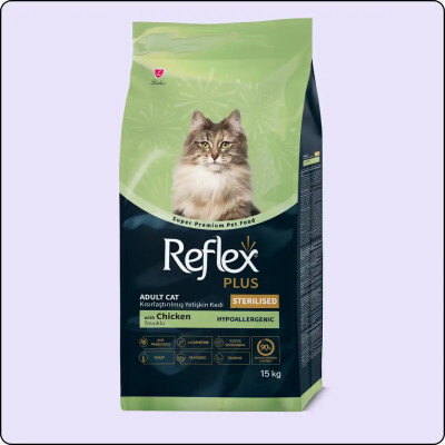 Reflex Plus Tavuklu Kısırlaştırılmış Yetişkin Kedi Maması 15 Kg - REFLEX PLUS