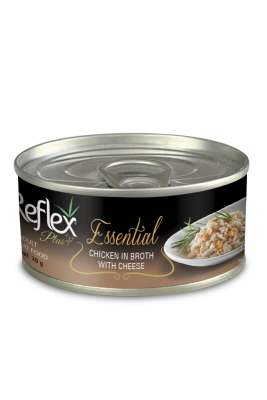 Reflex Plus Essentıal Tavuklu Ve Peynirli Et Suyu İçinde Yetişkin Kedi Konservesi 70 gr (12 Adet) - 1