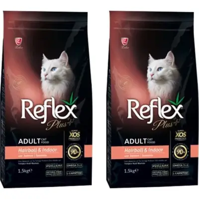 Reflex Plus Hairball Somonlu Yetişkin Kedi Maması 1,5 kg (2 Adet) - 1