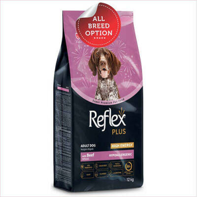 Reflex Plus High Energy Yüksek Aktiviteli Dana Etli Köpek Maması 12 Kg - 1