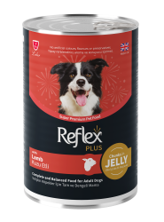Reflex Plus Jöle İçinde Et Parçacıklı Kuzu Etli Yetişkin Köpek Konservesi 400 Gr (12 Adet) - REFLEX PLUS