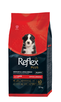 Reflex Plus Kuzu Etli Orta Ve Büyük Yavru Köpek Maması 12 kg - 1