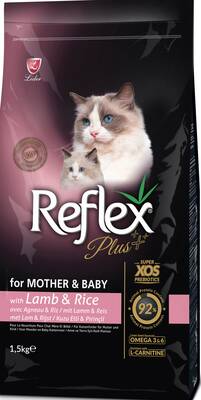 Reflex Plus Kuzu Etli Pirinçli Anne Ve Yavru İçin Kedi Maması 1,5 Kg - 1