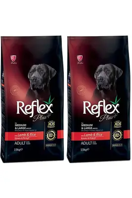 Reflex Plus Kuzulu Pirinçli Orta Büyük Irk Yetişkin Köpek Maması 3 kg (2 Adet) - 1