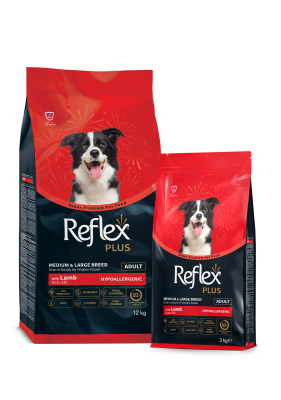 Reflex Plus Kuzulu Pirinçli Orta Büyük Irk Yetişkin Köpek Maması 3 Kg - 1