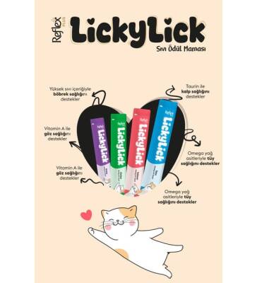 Reflex Plus LickyLick Sıvı Kedi Ödül Maması 15 Gr (72 Adet) - 2