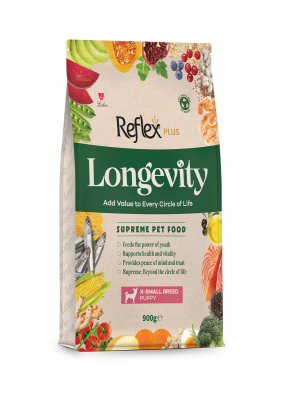 Reflex Plus Longevİty Çok Küçük Irk Yavru Köpek Maması 900 Gr (4 Adet) - 1
