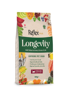 Reflex Plus Longevity Kısırlaştırılmış Yetişkin Kedi Maması 900 Gr (3 Adet) - 1