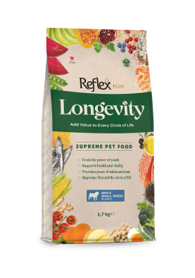 Reflex Plus Longevity Mini Ve Küçük Irk Yavru Köpek Maması 1,7 Kg (4 Adet) - 1