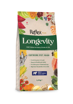 Reflex Plus Longevity Mini Ve Küçük Irk Yetişkin Köpek Maması 1,4 Kg (4 Adet) - 1