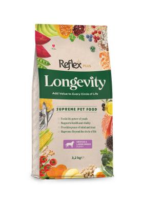 Reflex Plus Longevity Orta Ve Büyük Irk Yavru Köpek Maması 3,2 Kg (3 Adet) - 1