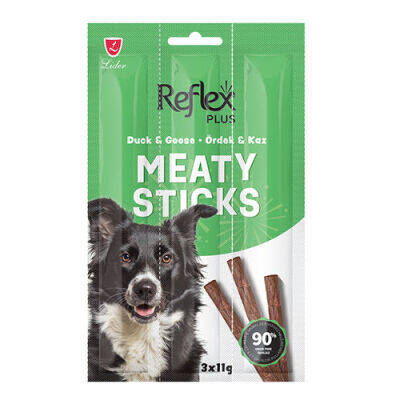 Reflex Plus Meaty Sticks Ördek Ve Kaz Etli Tahılsız Köpek Ödül Çubukları 3x11 gr - 1