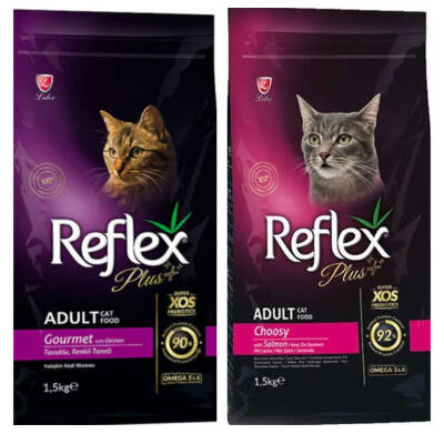 Reflex Plus Multi Color Tavuklu 1,5 kg Ve Choosy Yetişkin Seçici Kediler Için Mama 1,5 kg (2'li set) - 1