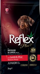 Reflex Plus Orta Ve Büyük Irk Kuzulu Ve Pirinçli Yavru Köpek Maması 3 Kg - REFLEX PLUS